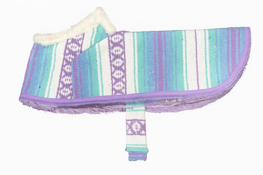 Purple/White/Mint with Fur