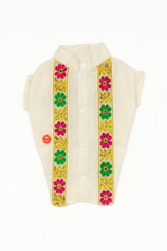 Traditional Dog Guayabera – Handcrafted Elegance for Your Pup